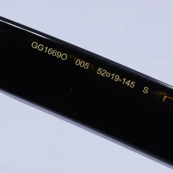 🕶️ New Gucci GG1669O 005 Eyeglasses - Black/Havana Frame 52mm